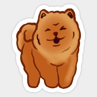 Red Chow Chow Sticker